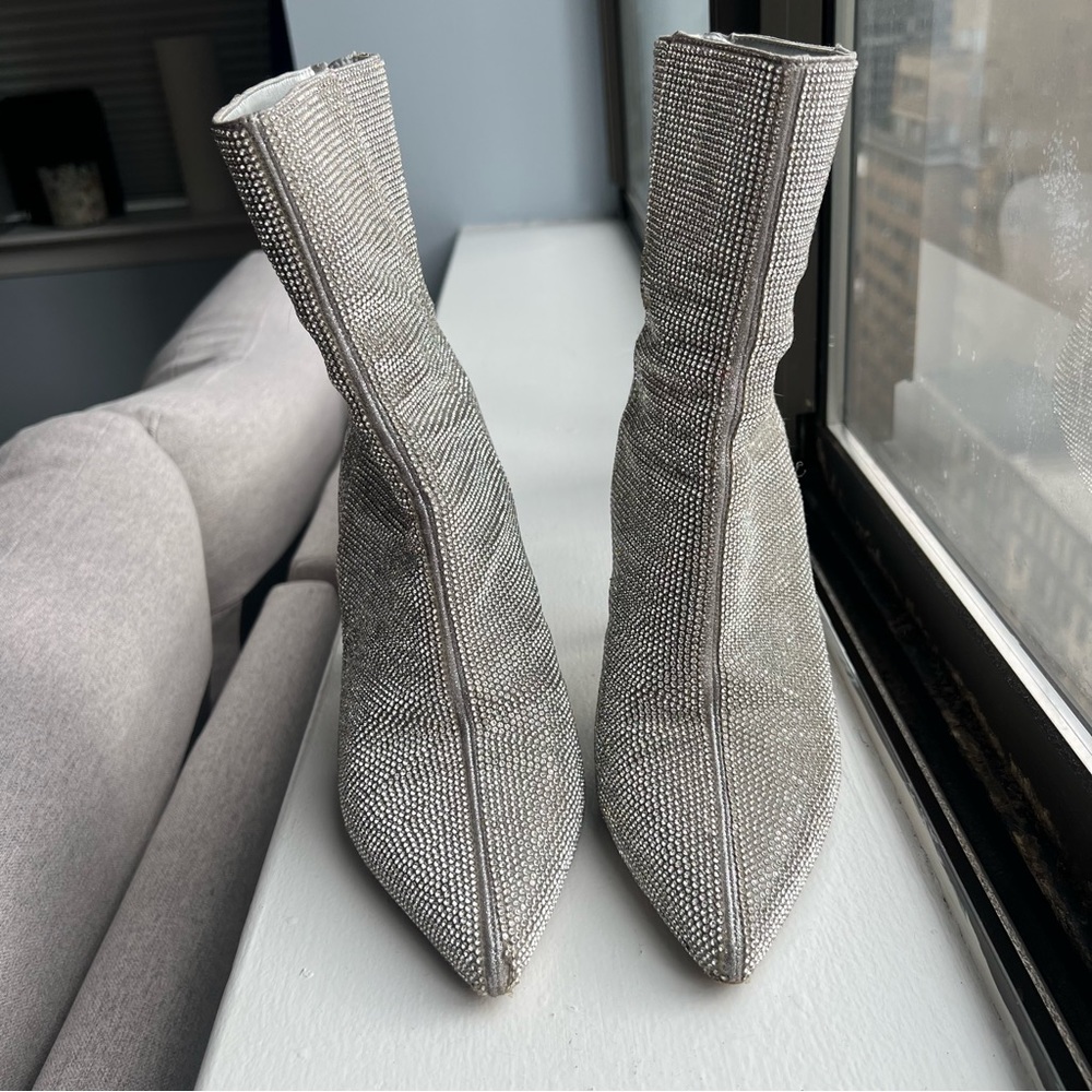 Aqua Rhinestone Booties - Picture 8 of 9